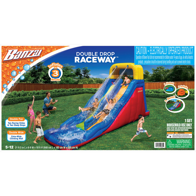 Banzai 72' x '255 Inflatable Water Slide Wayfair